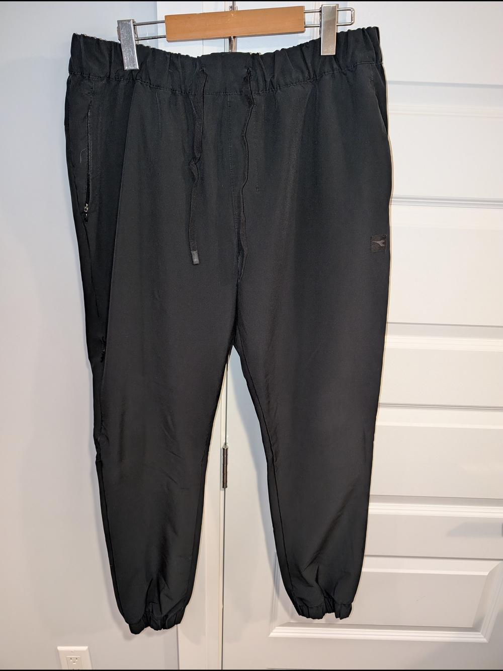 Diadora Black Athletic Jogger Pants
